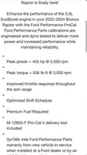 Load image into Gallery viewer, 22-24 Bronco Raptor 3.0L EcoBoost ProCal Performance Tuner