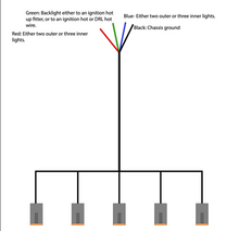 Load image into Gallery viewer, 5 light Baja Designs LP - UPFITTER Wiring Harness