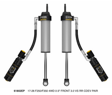 Load image into Gallery viewer, ICON. SUPERDUTY 17-26 F250/F350 4WD 0-3" FRONT 3.0 VS RR CDEV PAIR
