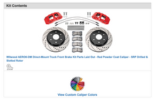 Load image into Gallery viewer, 2023 Ford F-150 Raptor - Front Brake Kit Part No.: 140-17000-DR Call (805) 388-1188 AERO6-DM Direct-Mount Truck Front Brake Kit