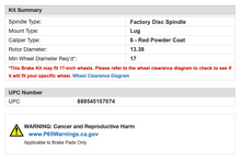 Load image into Gallery viewer, 2014 Ford F-150 SVT Raptor - Front Brake Kit Part No.: 140-16807-DR  AERO6-DM Direct-Mount Truck Front Brake Kit