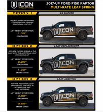 Load image into Gallery viewer, 2017-UP Ford F150 Raptor Multi-Rate Rear Leaf Spring Kit
