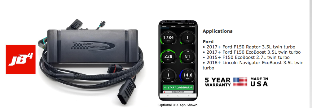 JB4 for Ford F150 EcoBoost/Raptor With bluetooth Adaptor
