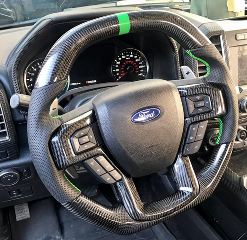 2015-2019 F150/Gen 2 Raptor, 2017+ Superduty Carbon Fiber Steering Wheel